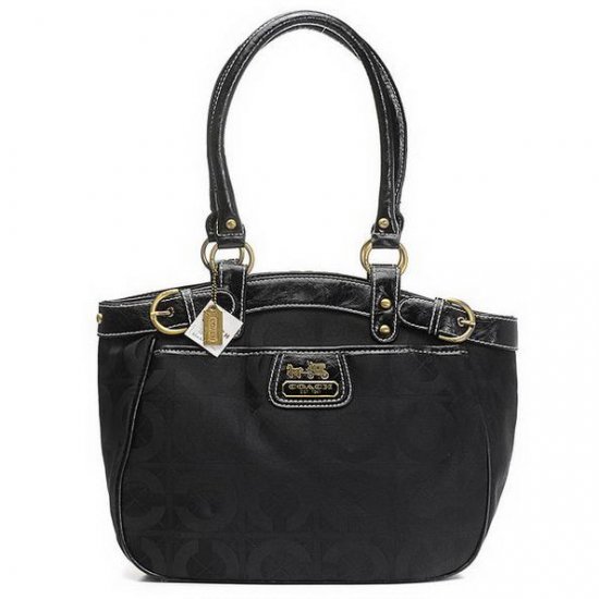 Coach Borough Monogram Medium Black Totes EHO - Click Image to Close